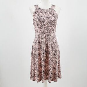 Tommy Hilfiger Pink Floral Fit Flare High Neck Back Zip Lined A-Line Chic Size 4